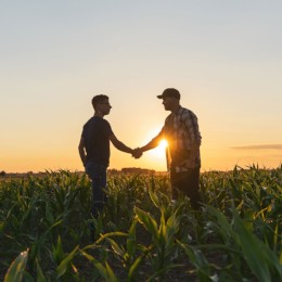 Farmers shaking hands